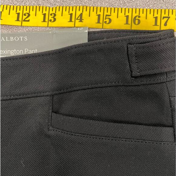NWT Talbots Lexington Pants Black Size 12 Textured Ponte Knit Ankle Pants - Picture 10 of 12